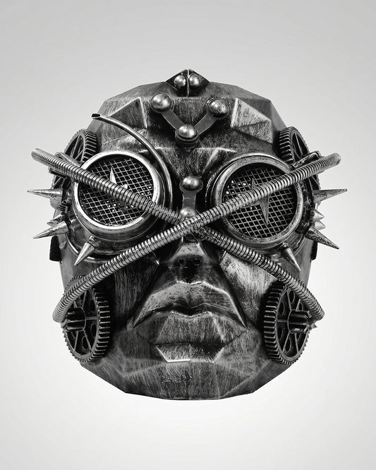 Futuristic Mechanical Rivet Mask