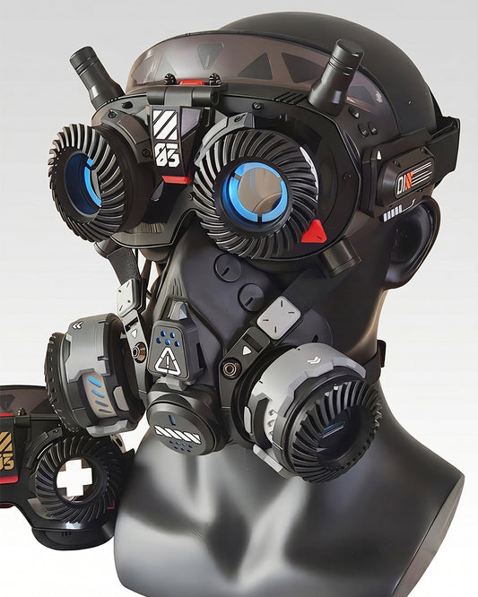 Cyberpunk Mecha Half Face Mask