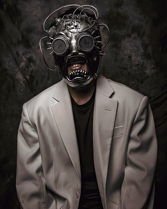 Futuristic Cyberpunk Rivet Mask